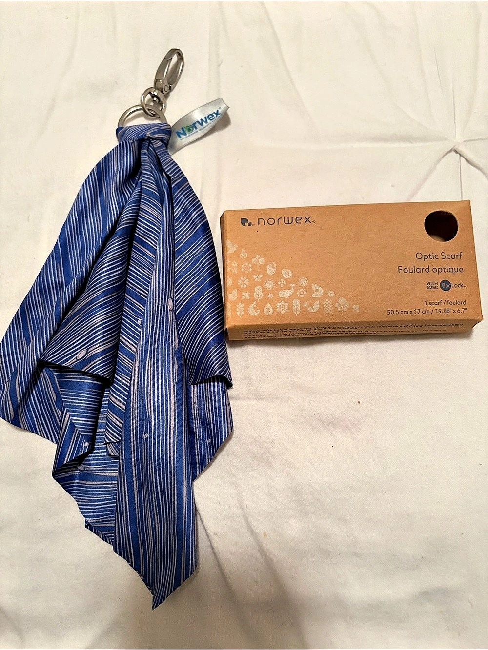 Norwex Optic Scarf Signature Flora Blue & White